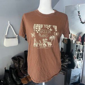 COTTON ON GREEN MIND BROWN TSHIRT